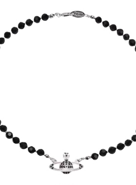 IVE金志垣Liz同款黑珠星球颈项链