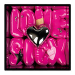 TLP反光车贴 LOVE SICK 讨厌的爱 糖果色英文立体感防水 平面贴纸