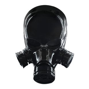 smitizen全包仿乳胶硅胶防毒面具A款窒息cos呼吸控制 乳胶衣面具