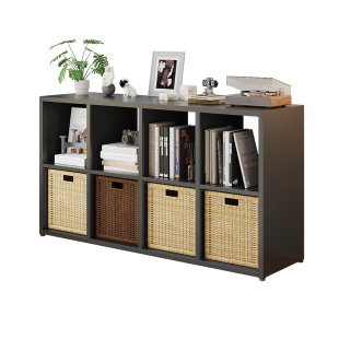 自由组合格子柜钢制幼儿园家用飘窗落地储物靠墙转角台面一体收纳