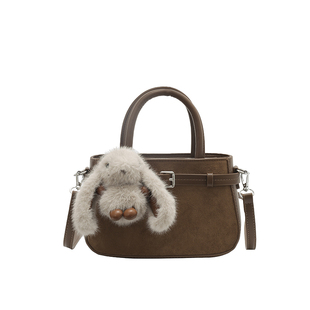 秋冬美拉德手拎小包包女2025新款复古麂皮绒小方包简约休闲斜挎包