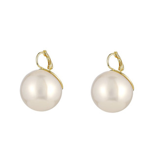 港风复古夸张珍珠耳扣式耳环女小众独特设计欧美冷淡风耳坠耳饰