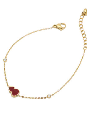 【红色葫芦手链】精致女生饰品