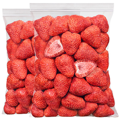 每果时光整颗冻干草莓干500g水果