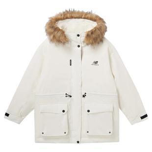 New Balance NB羽绒服男女正品秋冬新款休闲防风毛领保暖连帽外套