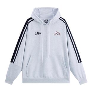 Kappa卡帕背靠背情侣连帽卫衣女春季新款运动泽西风长袖上衣男款