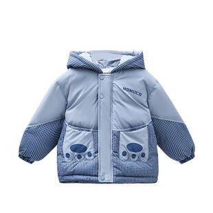 MOMOCO/玛米玛卡男童连帽羽绒服2025冬季新款中大童可爱保暖外套