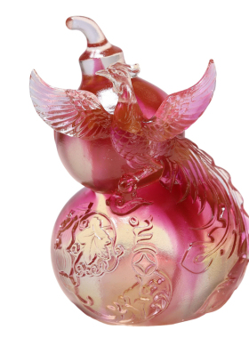 琉璃龙凤呈祥葫芦婚礼祝福摆件