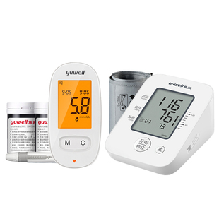 鱼跃血糖血压测量仪测血压测血糖的仪器家用测试仪血压计血糖仪