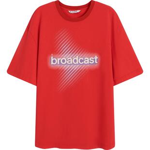 【播奥莱】播字母T恤商场同款春季新款宽松H型彩色立体BDQ1YD0039