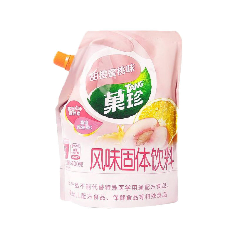 亿滋菓珍冲饮果汁粉400g果珍甜橙蜜桃味夏天橙水橙汁固体饮料速溶