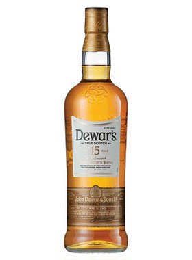 英国进口洋酒 DEWAR'S 帝王15年调配苏格兰威士忌酒 750ml