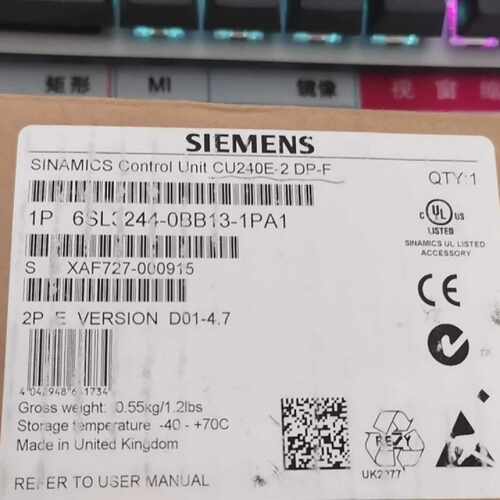 议价西门子 6SL3244-0BB13-1PA1 G120 控制单元CU240E-2 DP-F原装