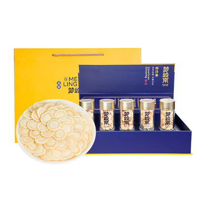 梦岭南官方加拿大进口西洋参片人参切片礼盒装送礼长辈熬夜营养品