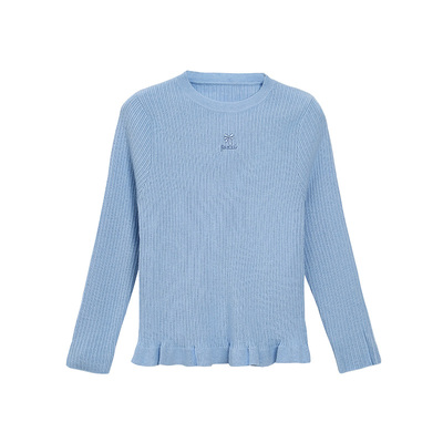 Livheartkids木耳绣花女童针织衫