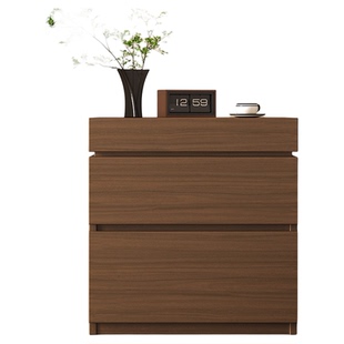 实木暗格床头柜小型家用卧室侧边置物架子轻奢高级感收纳储物边几