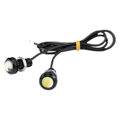 18mm/23mm鹰眼灯 防水超薄 12V/24V 10W超亮LED汽车日行灯 DIY灯