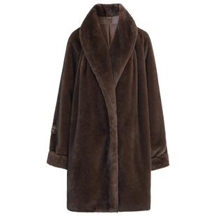 【折扣季】COCOBELLA仿天鹅绒整貂环保皮草外套保暖大衣FU0008-2