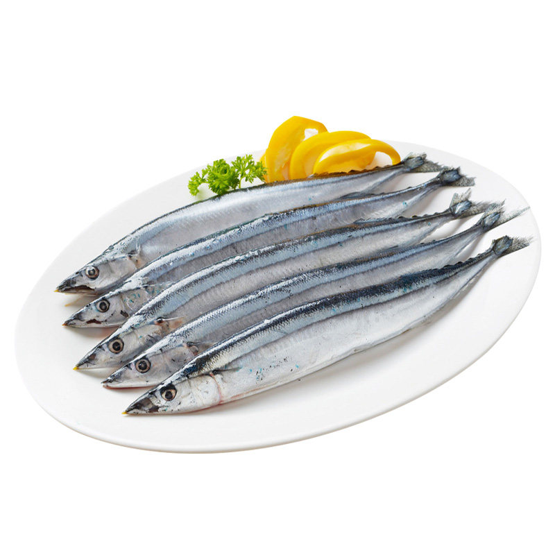 新鲜秋刀鱼冷冻特大号去内脏免处理日式料理烧烤食材深海捕鱼商用