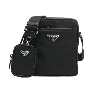 【自营】Prada/普拉达男士三角logo徽标二合一尼龙单肩包斜挎包