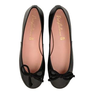 名模克劳迪娅·希弗同款 prettyballerinas西班牙黑色平底芭蕾鞋