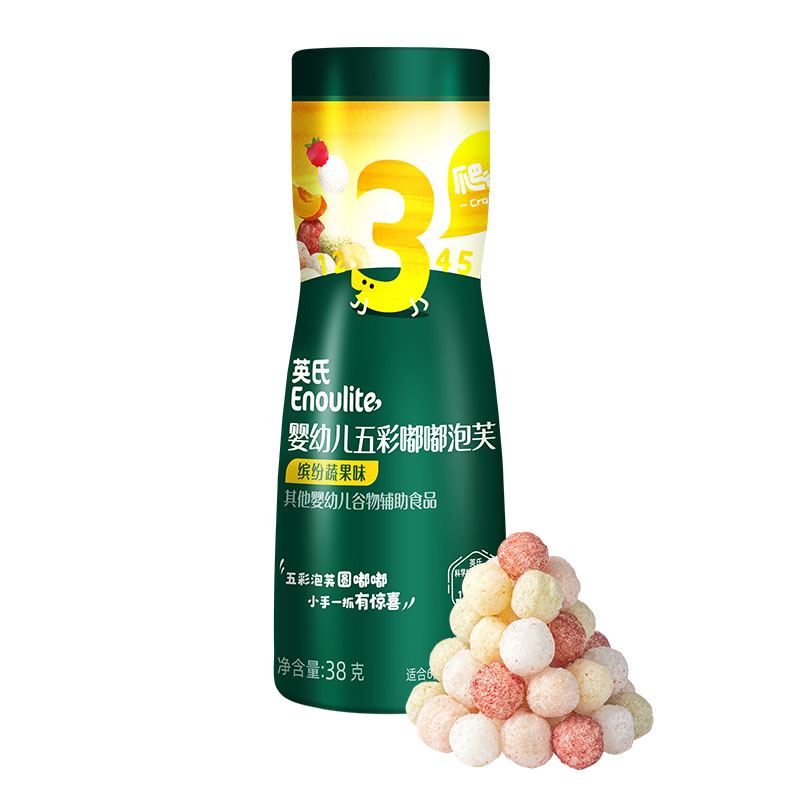 英氏泡芙条婴儿泡芙五彩宝宝零食