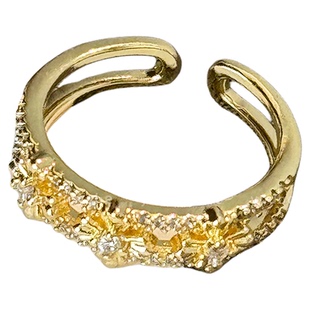 金色滴釉十字架戒指女轻奢高级感叠戴食指戒2025新款绝美个性手饰