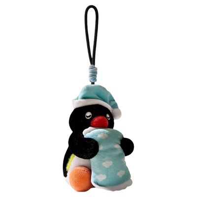 正版pingu企鹅毛绒玩偶书包挂件