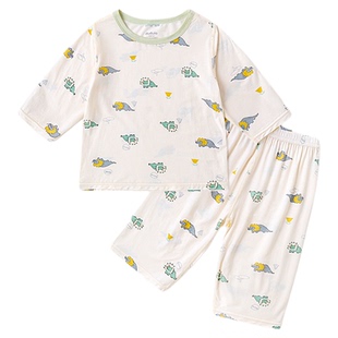 嘟嘟家男童睡衣套装儿童短袖裤子宝宝夏季家居服两件套女童衣服类