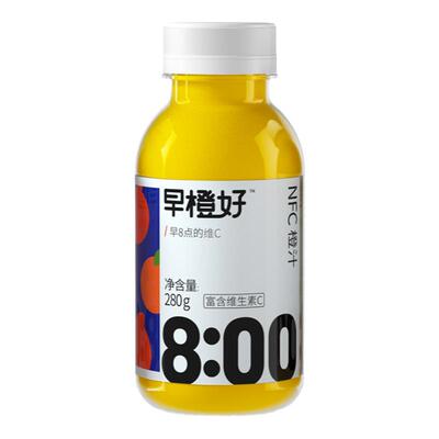 零度果坊早橙好100%纯橙汁瓶装9