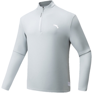 安踏加绒长袖t恤男款CHN系列丨半拉链卫衣新款通勤上衣152617407