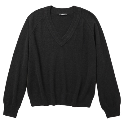 TANG TOWN自制 早春实穿舒适/时髦精苾入 全羊绒V领针织衫/毛衣