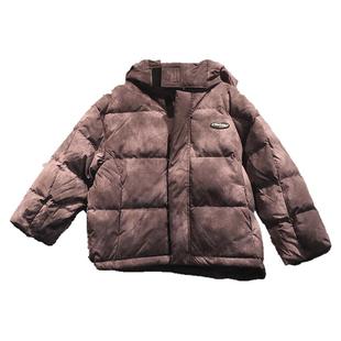 商场同款Abckids连帽羽绒服男童冬季新款加厚保暖宽松面包服外套