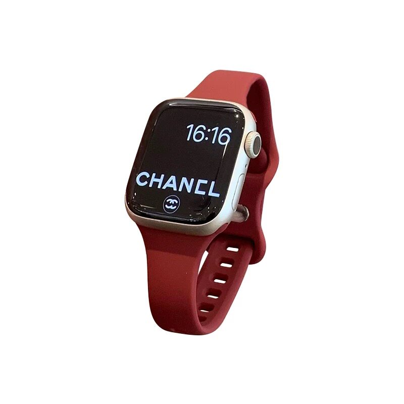 适用小蛮腰硅胶蝴蝶扣iwatch表带