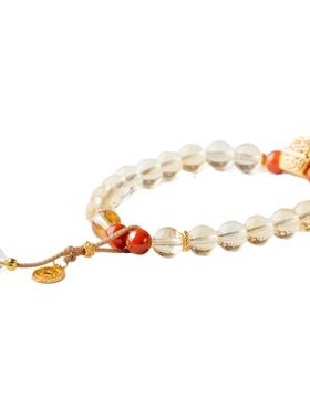 宫廷礼物天然黄水晶手链