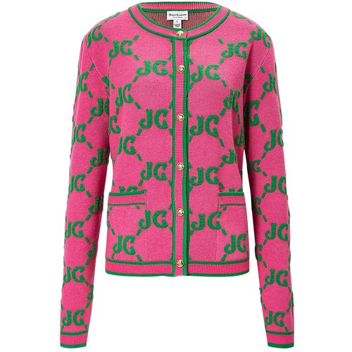 【含绵羊毛】Juicy Couture橘滋外套女25年秋冬新款撞色针织开衫