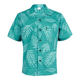 棕榈浪罪恶都市衬衣汤米花衬衫男沙滩衬衣夏威夷纯棉印花度假休闲