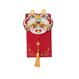 2026新年卡通红包刺绣儿童宝宝满月周岁压岁布艺万元千元大利是封