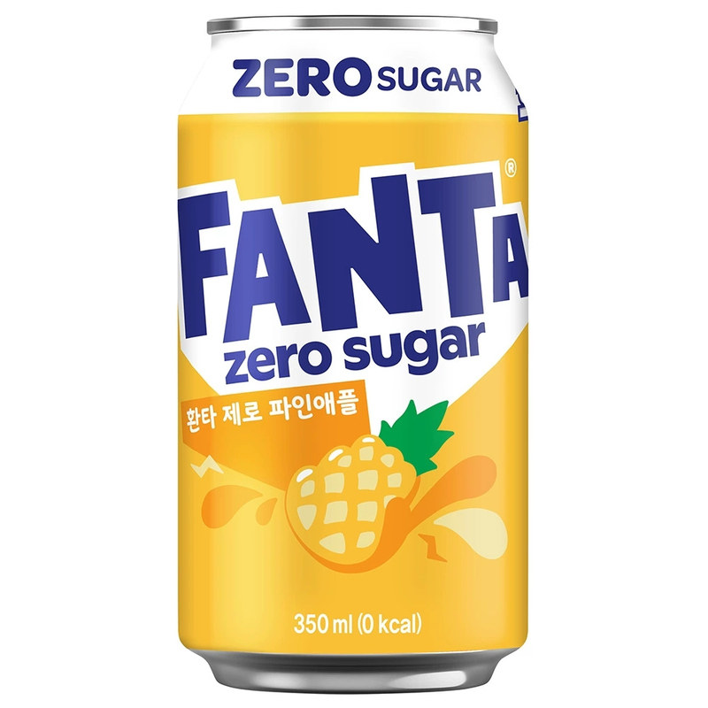 韩国进口Fanta/芬达碳酸饮料350ml桃子哈密瓜葡萄菠萝味汽水