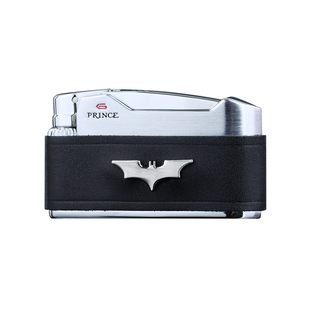 日本王子PRINCE正品磕头式砂轮充气打火机真皮蝙蝠侠个性生日礼物