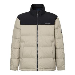 POLOWALK男士90鸭绒短款保暖面包羽绒服秋冬款百搭工装风通勤外套