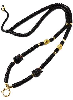 天然椰壳钛钢扣佛牌链吊坠链子