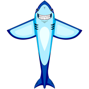 潍坊风筝 巨齿大鲨鱼风筝 新款大型儿童成人初学者 微风好飞易飞