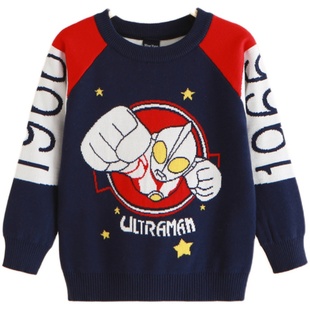 男童装毛衣时髦加绒上衣秋冬新款洋气儿童宝宝网红炸街保暖针织衫