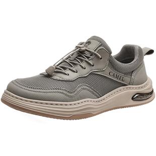 骆驼2026新款夏季男鞋透气网面鞋舒适男士板鞋一脚蹬休闲鞋爸爸鞋