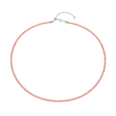 诸暨天然淡水小米珍珠项链极细近正圆锁骨链女轻奢小众设计感颈链