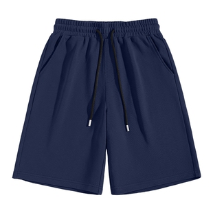 班尼路藏青色短裤男款夏季美式潮流直筒五分裤纯棉休闲运动中裤A