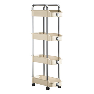 厨房夹缝小推车置物架多功能落地多层门后极窄小缝隙果蔬收纳柜子