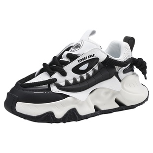 2026新款今年流行爆款男鞋春季小个子显高百搭学生增高厚底老爹鞋