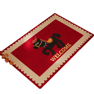入户门地垫玄关大门口门垫防滑脚垫马年喜庆轻奢高级感可裁剪地毯
